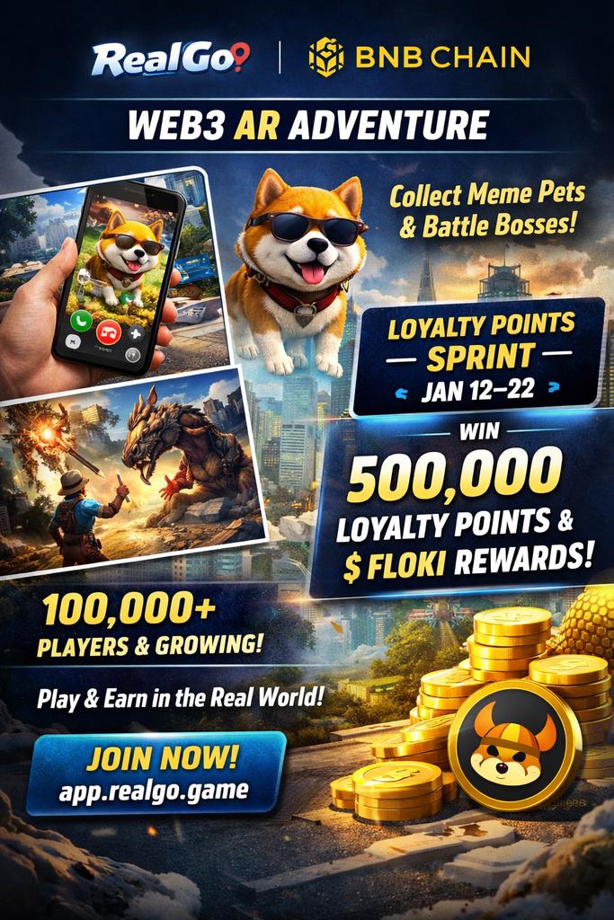 Yunusa_A_A's tweet image. What started as simple exploration quickly became competitive.

With @RealGoOfficial the real world becomes part of the game Meme Pets appear around you boss battles test your skills and every action feeds real progression.

 This AR experience, built on @BNBCHAIN scales Web3…