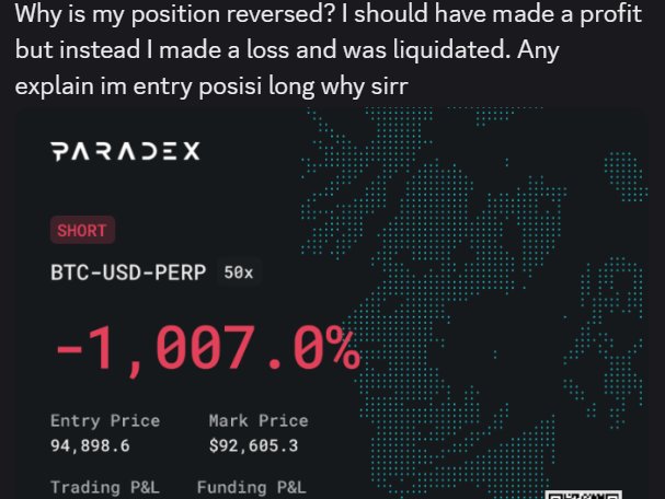 paradex 中午更新了一次之后炸锅了
所有人账户都特么不对了
很多人都被清算了😅