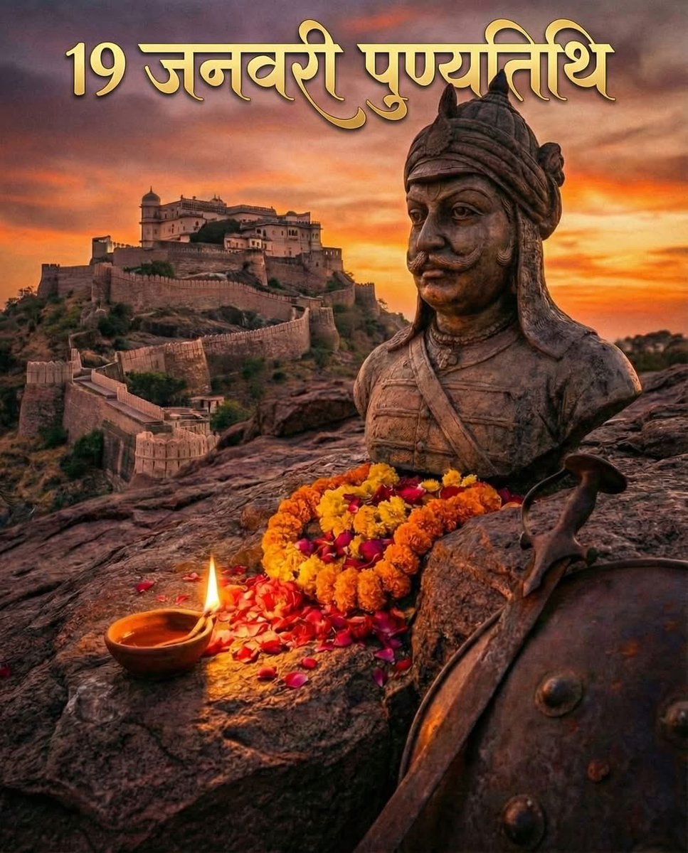 विपरीत परिस्थितियों में भी
अपने मूल्यों से कभी समझौता नहीं किया।
महाराणा प्रताप जी की पुण्यतिथि पर
श्रद्धांजलि। 🚩
#maharanapratapji #MaharanaPratapJayanti