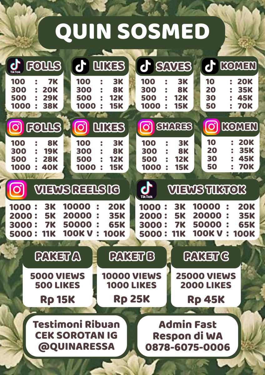 REI03 / jual followers ig tiktok shopee indo tweet media