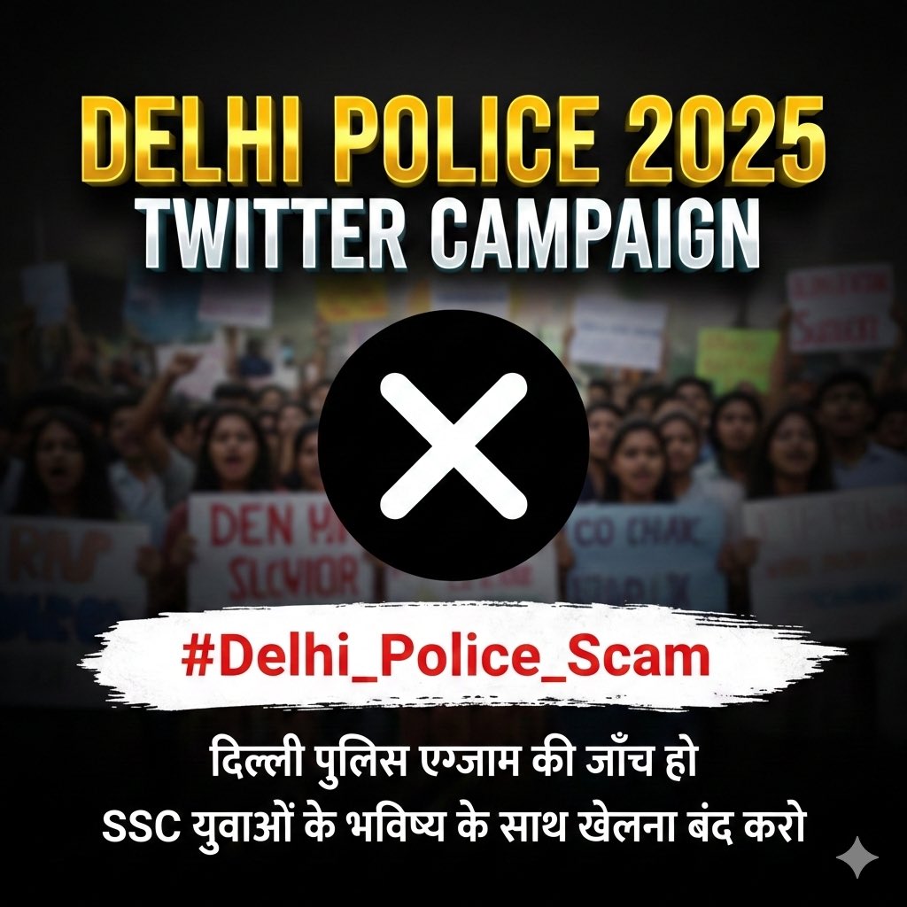 @Delhi_Police_Scam
दिल्ली पुलिस एग्जाम की जाँच हो..!!
SSC युवा के भविष्य के साथ खेलना बंद करो..!!
<a href="/AmitShah/">Amit Shah</a>
#Delhi_Police_Scam
<a href="/PMOIndia/">PMO India</a>
<a href="/DoPTGoI/">DoPT</a> 
<a href="/SSC_GoI/">SSC_GoI</a>
#Delhi_Police_Scam
<a href="/Mayawati/">Mayawati</a> 
<a href="/AnandAkash_BSP/">Akash Anand</a>