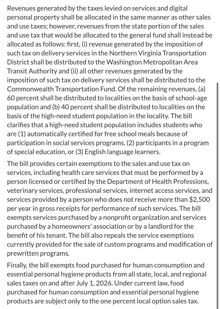 NoVA_Campaigns's tweet image. NEW retail and sales taxes coming to Virginia introduced by Virginia Democrats in a single bill: 

“Levies the retail sales and use tax on the following services: admissions; charges for recreation, fitness, or sports facilities; nonmedical personal services or counseling; dry…