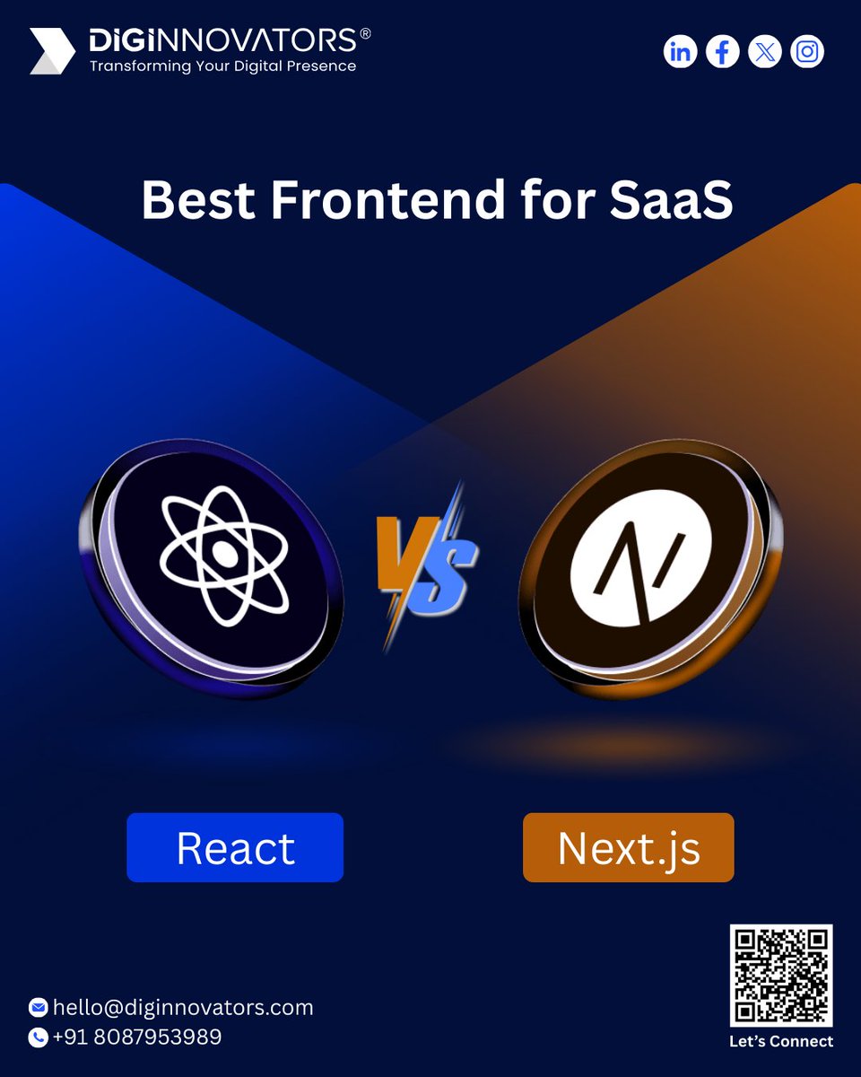 diginnovators's tweet photo. #React or #Next.js : Which #frontendframework is right for your #SaaS startup?
Discover Here:- [https://t.co/9WPmhqNVrX]
#reactjs #nextjs #frontenddevelopment #saasstartup #webdevelopment #diginnovators #digitalgrowth #techchoices https://t.co/OZJTmctuAt