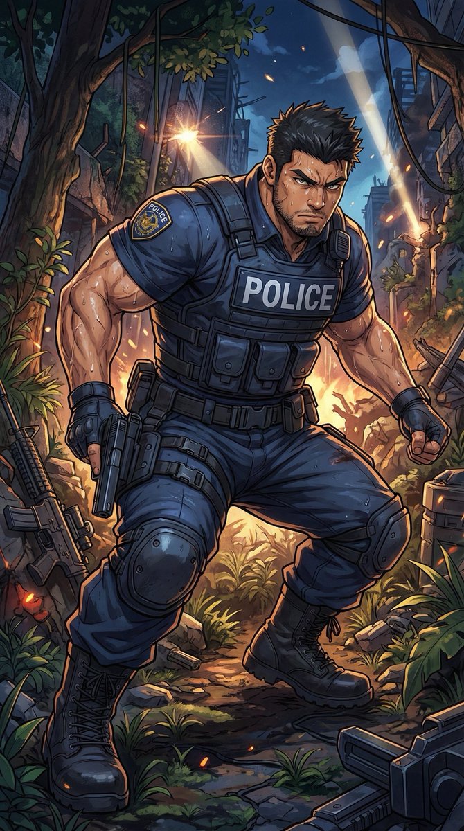 EthanKenyaa's tweet photo. #AIart #bara https://t.co/fl5SgObfIz