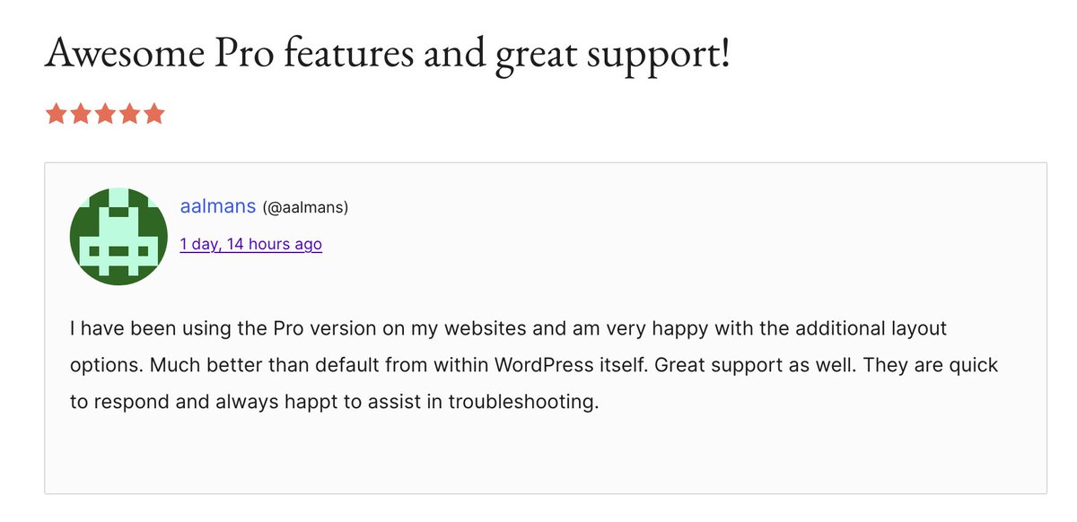 Another happy Ulltimate Blocks Pro user :)