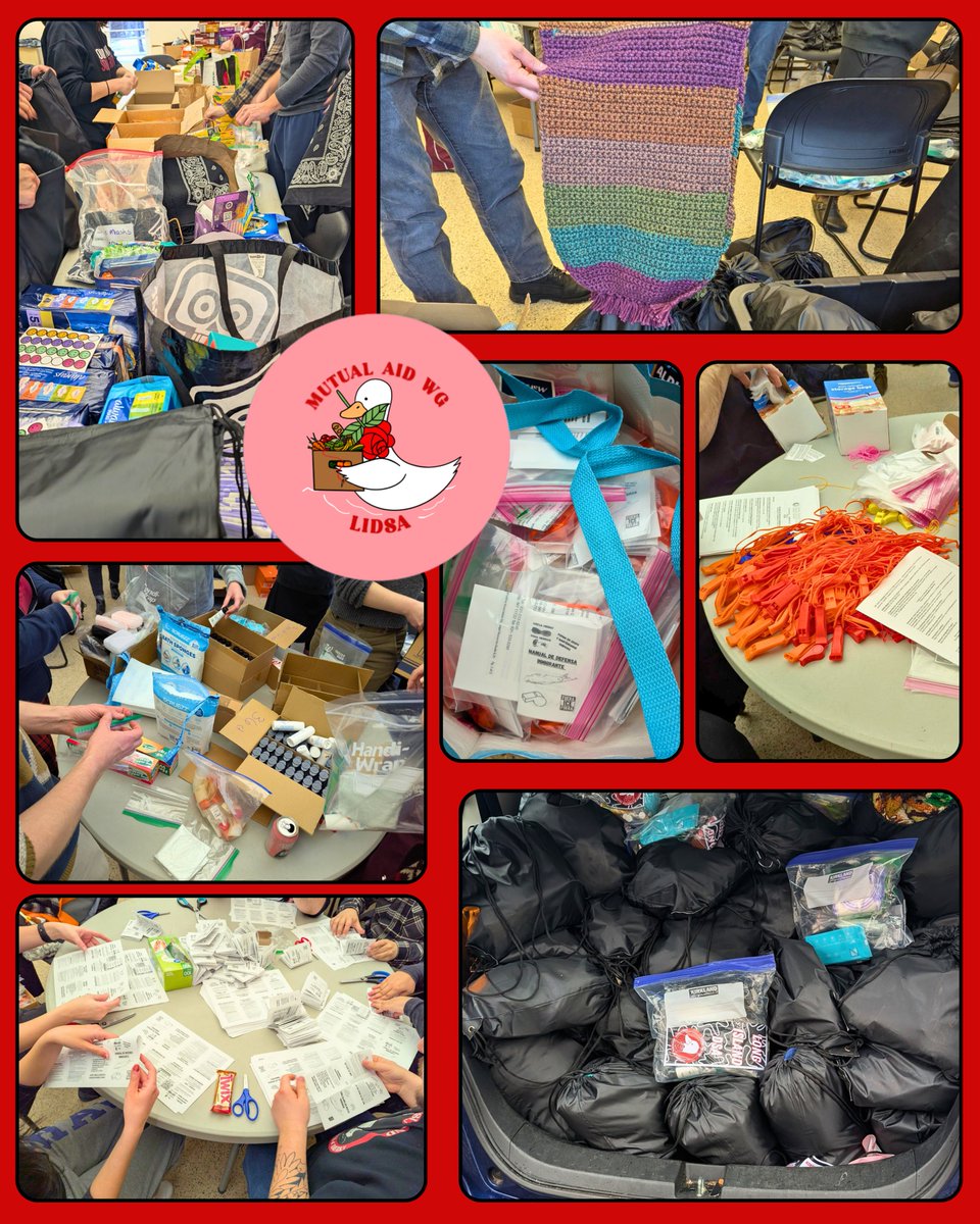 Dozens of Long Island DSA’s Mutual Aid Working Group members met on Saturday to prepare care kits for our unhoused neighbors.

These kits included cold-weather gear, essential supplies, food, and whistle kits to help protect our communities from ICE.