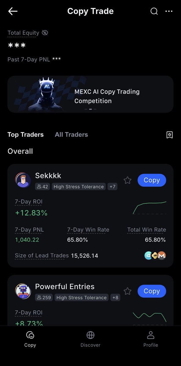 A lot of you told me Copy Trading is one of your favorite MEXC features.🤩
Follow top traders.
Get started without feeling overwhelmed.
And when Copy Trading meets 0-fee futures,
that’s a pretty unbeatable combo.😊
#MEXCinside #MEXCHighlights