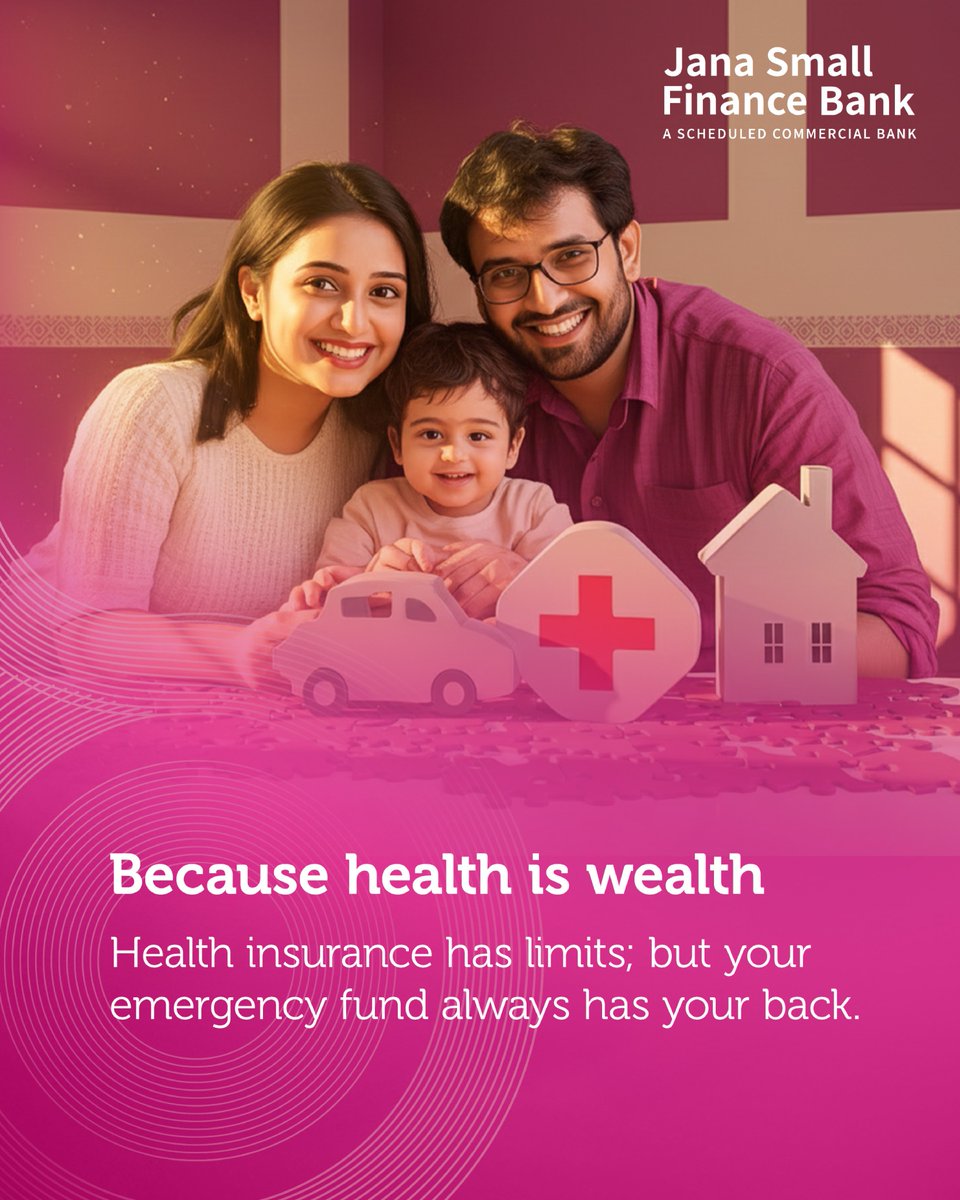 janabank's tweet photo. An emergency fund doesn’t change life’s surprises.
It changes how prepared you are for them.

Do you have one in place for 2026?

#JanaSFB #NewYears #savings #financialdecisions #2026 https://t.co/SjJrj9csW2