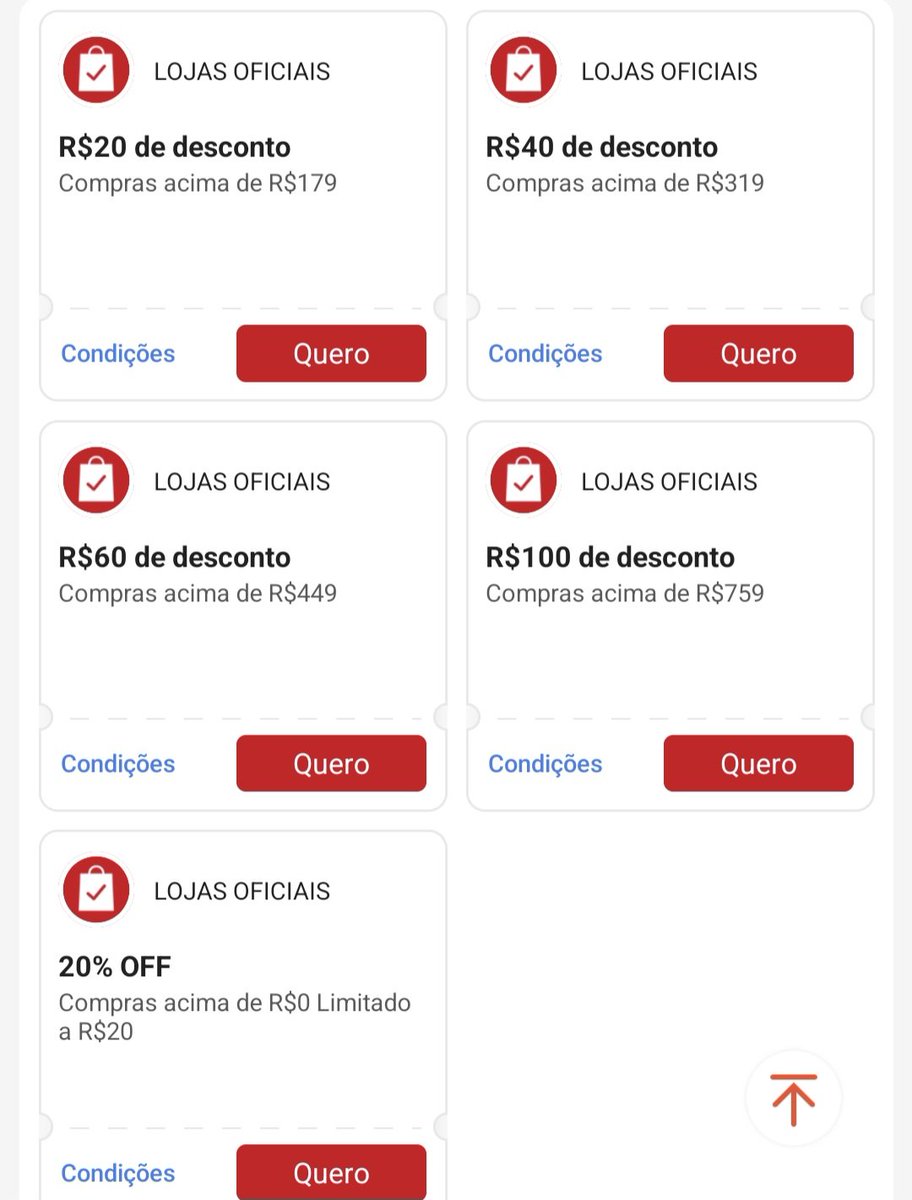 🚨  CUPOM SHOPEE 

👉RESGATE AQUI: 
🔗 s.shopee.com.br/5ficHR8byK

 🔴 Válidos p/ lojas oficiais