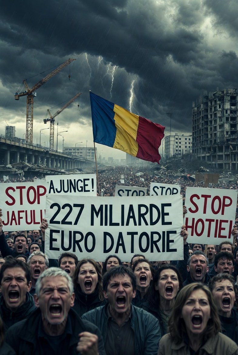 De la zero datorie externă în 1989, o moștenire plătită cu foame, frig și sânge sub Ceaușescu, am ajuns azi la peste 227 de miliarde de euro datorie.
Pentru ce?
În 36 de ani, ce au făcut cu banii ăștia? Au construit abia 1300 km de autostrăzi cu 10-15 miliarde, au ridicat sub 10