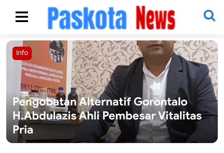 Pengobatan Alternatif Gorontalo H.Abdulazis Ahli Pembesar Vitalitas Pria

paskotanews.com/2026/01/pengob…