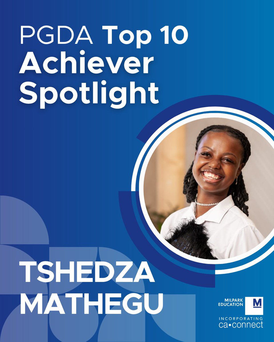 Top 10 and thriving, massive congratulations to Tshedza Mathegu for making the top 10 of our PGDA class (January 2025)!

Join us in congratulating Tshedza!

#MilparkEducation #Schoolofprofessionalaccounting #PGDA #CTA #PGDATop10