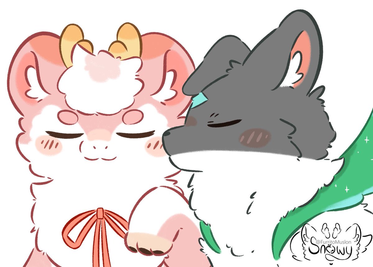 FurritoMuslon's tweet photo. You are my everything, by your side I am happy ✨
----
Eres mi todo, a tu lado soy feliz ✨

#FabulousBeasts #YouShouYan #有兽焉 #Xiaolizhi #Zhuangzhuang #Furry #Fanart https://t.co/j1sBq9feBC