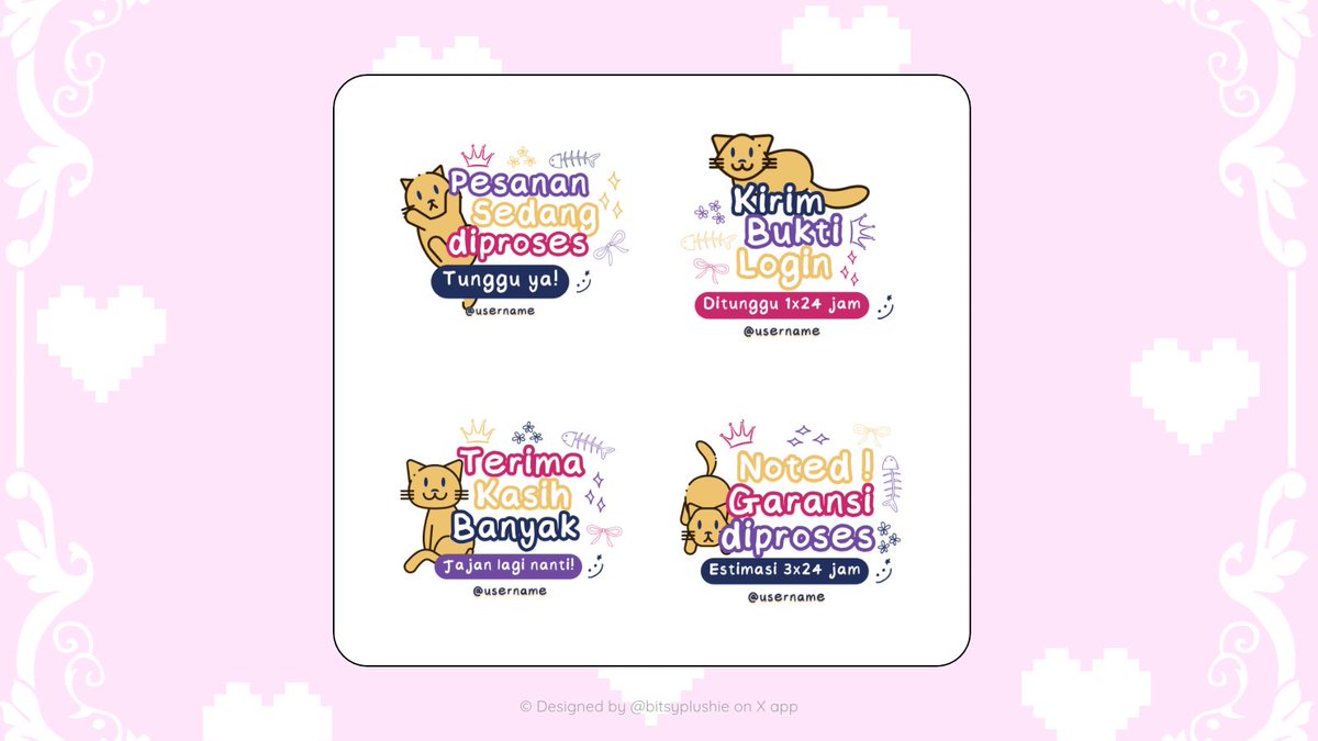bitsyplushie's tweet image. help repost, thank you ૮ ․ ․ ྀིა

sticker pack wa [ 10.000 ]
"Kid Cat" — ⓘ check alt for detail

&amp;lt; #zonauang &amp;gt;