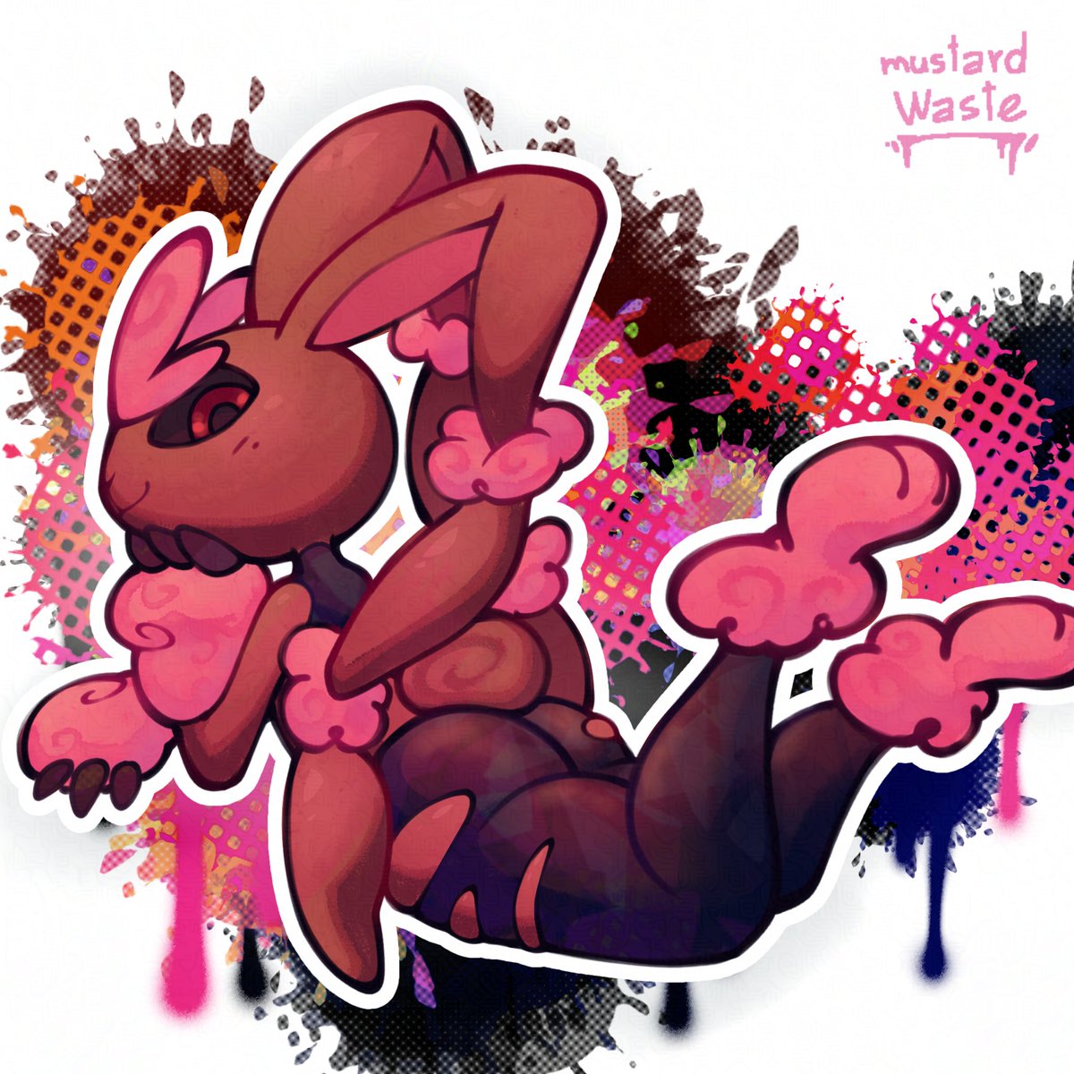 Day 4 drawing Loppuny until I find a shiny #Loppuny #nsfwtwt