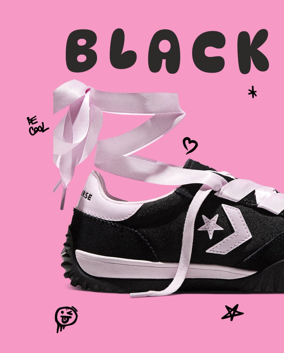 pinku_tai's tweet image. กรี๊ดดดดแกร๊!  Run Star Trainer สี Black &amp;amp; Pink ที่จะมีวางขายเร็วๆนี้ 🩷🖤 น่ารักมว๊ากกก