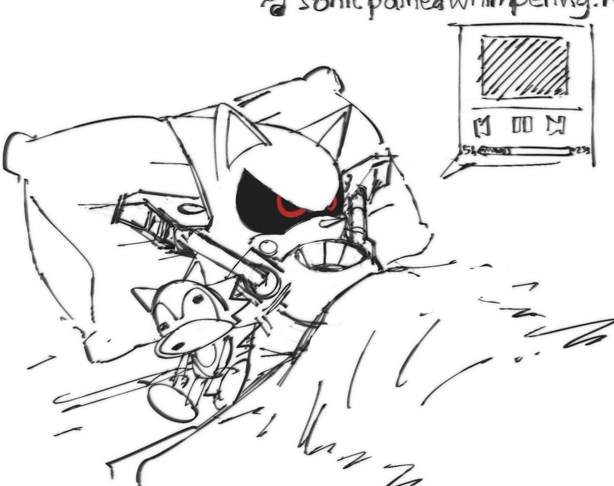 metal chillin in bed