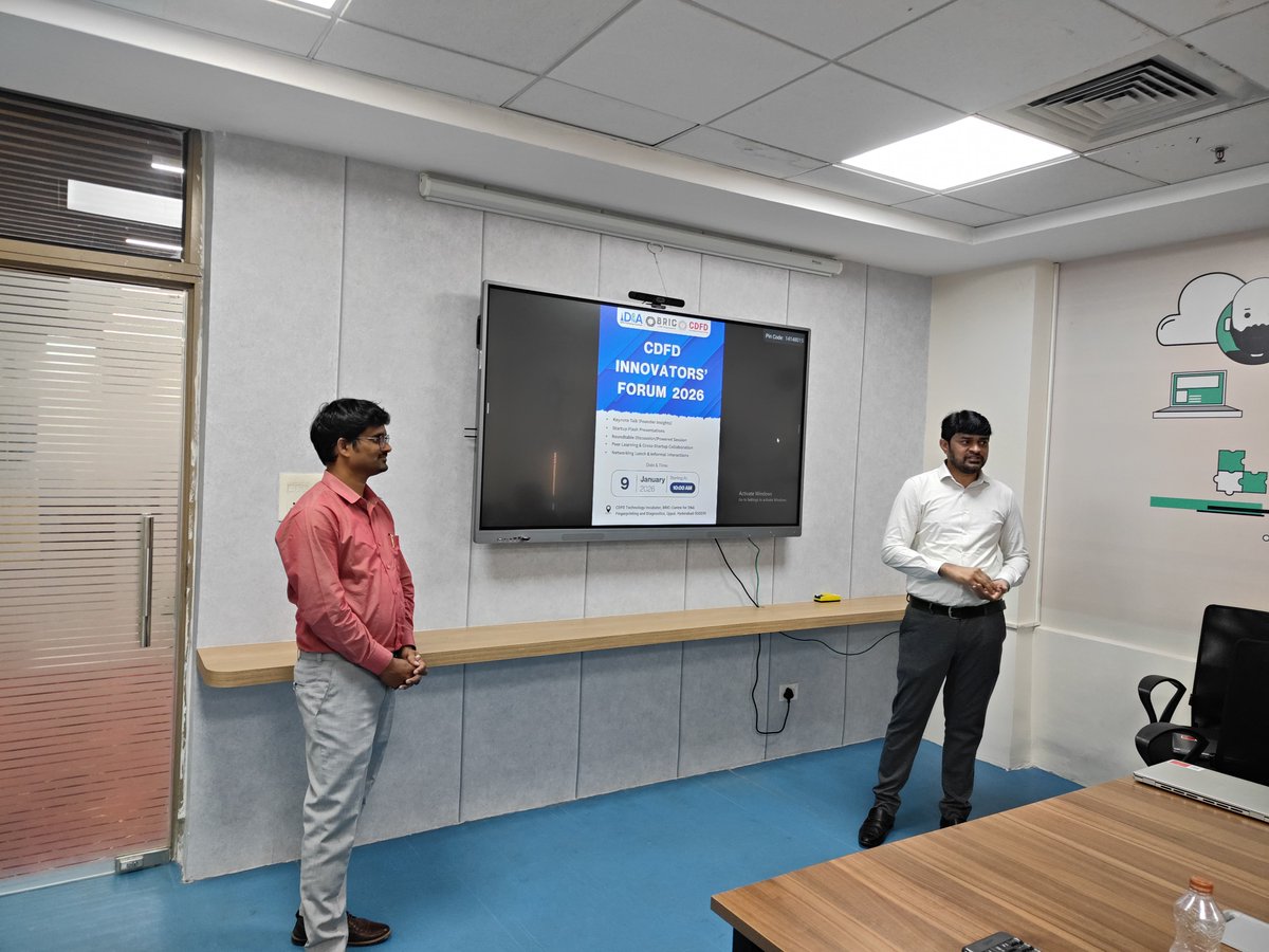 incubator_cdfd's tweet photo. @LaurusLabs @UllasKolthur @kavitaraom @darsh_singh05 @BRIC_CDFD We sincerely thank Team @thermofisher &amp; Rajaram Iyer, for their valuable insights and contributions toward strengthening the startup ecosystem and enabling founder learning. 

#NationalStartupDay #CDFDInnovatorsForum #InnovationWeek #CommunityBuilding #10YearsOfStartupIndia (3/3) https://t.co/4ZaTsdyKoY