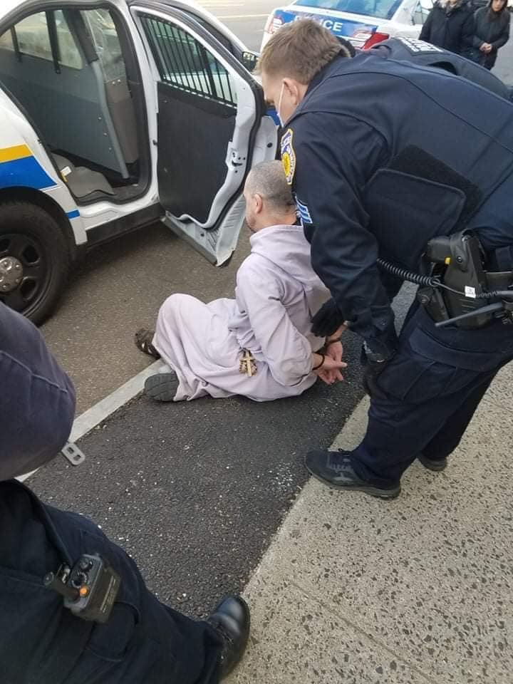 bennyjohnson's tweet photo. Never forget this: a Catholic priest was dragged away in handcuffs for simply praying at an abortion clinic in 2021. 

Leftist mobs are invading churches and shutting down worship. Give them this EXACT treatment. Make an example of every single one. 

The Faith must be protected. https://t.co/3kPBpFhIoc