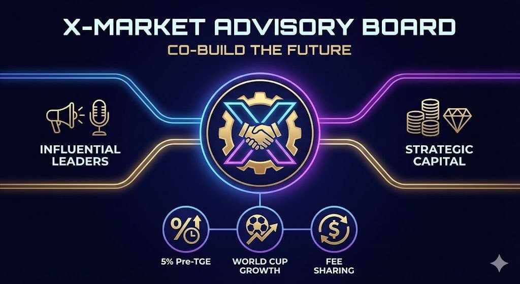 🔥 The Web3 sports prediction market is on the verge of a revolution. As X-Market prepares for its TGE before the 2026 World Cup, we are officially opening applications for our Strategic Advisory Board.  💥

⭐️⭐️ We are not looking for passive bystanders. We are looking for