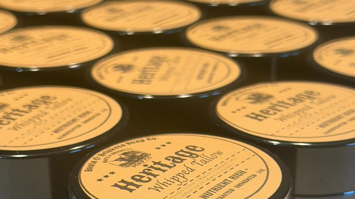BnBSoapCo's tweet photo. Heritage Whipped Tallow Balm: 100% grass-fed tallow + 30,000 IU natural Vitamin E. Unscented. Your skin recognizes tallow—unlike synthetics, it absorbs deeply, sealing hydration & providing antioxidant protection. 

2 oz or 4 oz. 

Shop at https://t.co/Xz6yyqXqXr 🧈

#WhippedTallow #TallowSkincare #NaturalSkincare #AncestralSkincare #GrassFedTallow #VitaminE #CleanBeauty #SkinBarrier #TexasMade #VeteranOwned #bnbsoapco