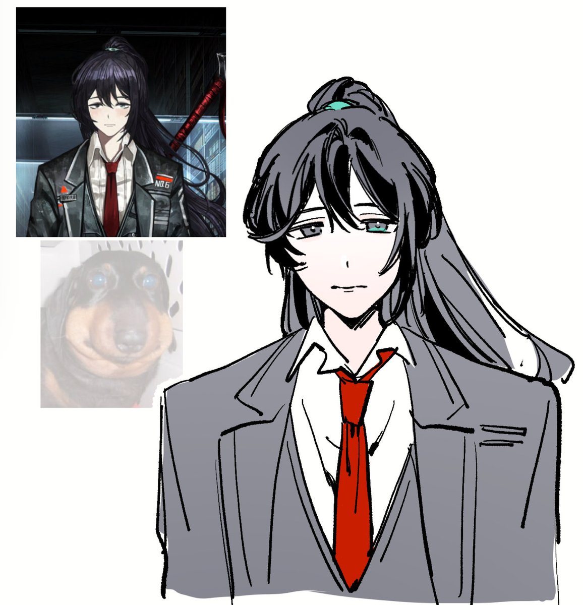 amiwaffletoday's tweet image. my favourite honglu sprite he looks like a dog that got stung by a bee