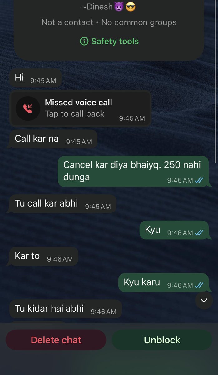 coolsanchu1990's tweet photo. @rapidobikeapp I booked auto, The driver calls me &amp; says he will charge me Rs 250 (Rs 178 shown) I refused &amp; I asked him to cancel.
Rapido shared my number with him and the driver is calling me again and again threatening to hit me for not complying with this polite extortion https://t.co/K7Cr8cO2eH
