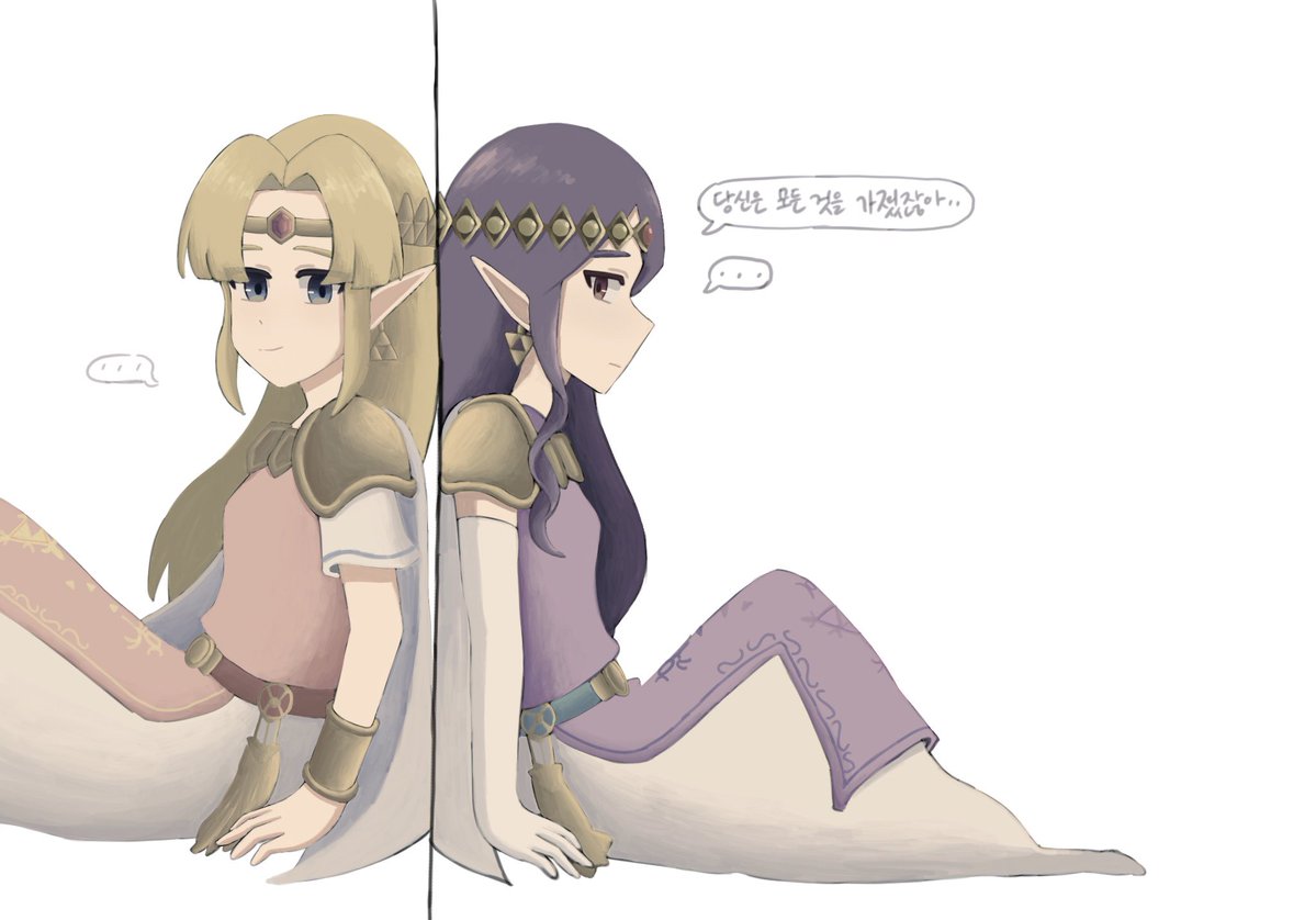 #zelda #alinkbetweenworlds
서로 기대고 있는..