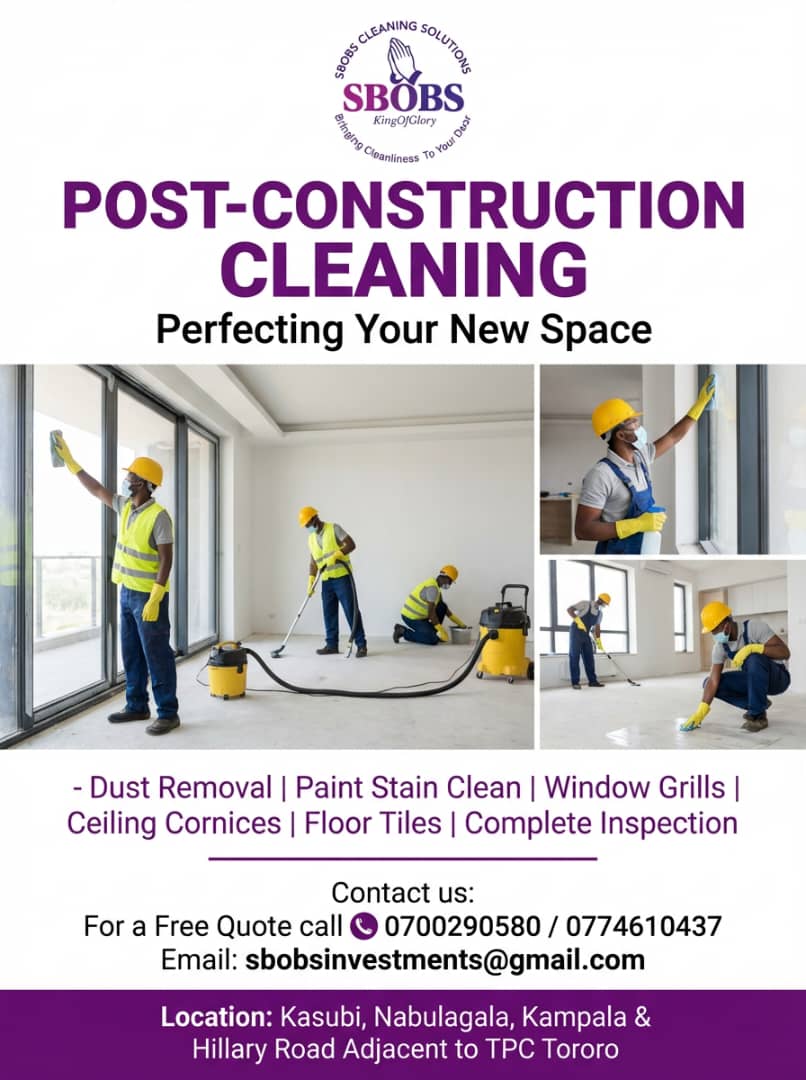 SBS_LabBrain's tweet photo. Start 2026 in a space that's safe, healthy, and thriving! 🏢🏠.

 SBOBS Cleaning Solutions offers expert post-construction cleaning services tailored for homes and offices. 

Our deep cleaning ensures a spotless environment for your family or staff. 

✅ *SBOBStouch* guarantees: https://t.co/sbxSNAXEll
