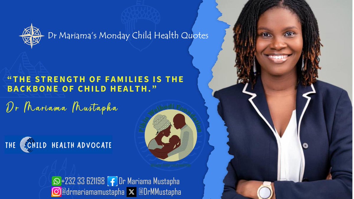 DrMMustapha's tweet photo. Dr Mariama's Monday Child Health Quotes https://t.co/e9bKTv4cgd