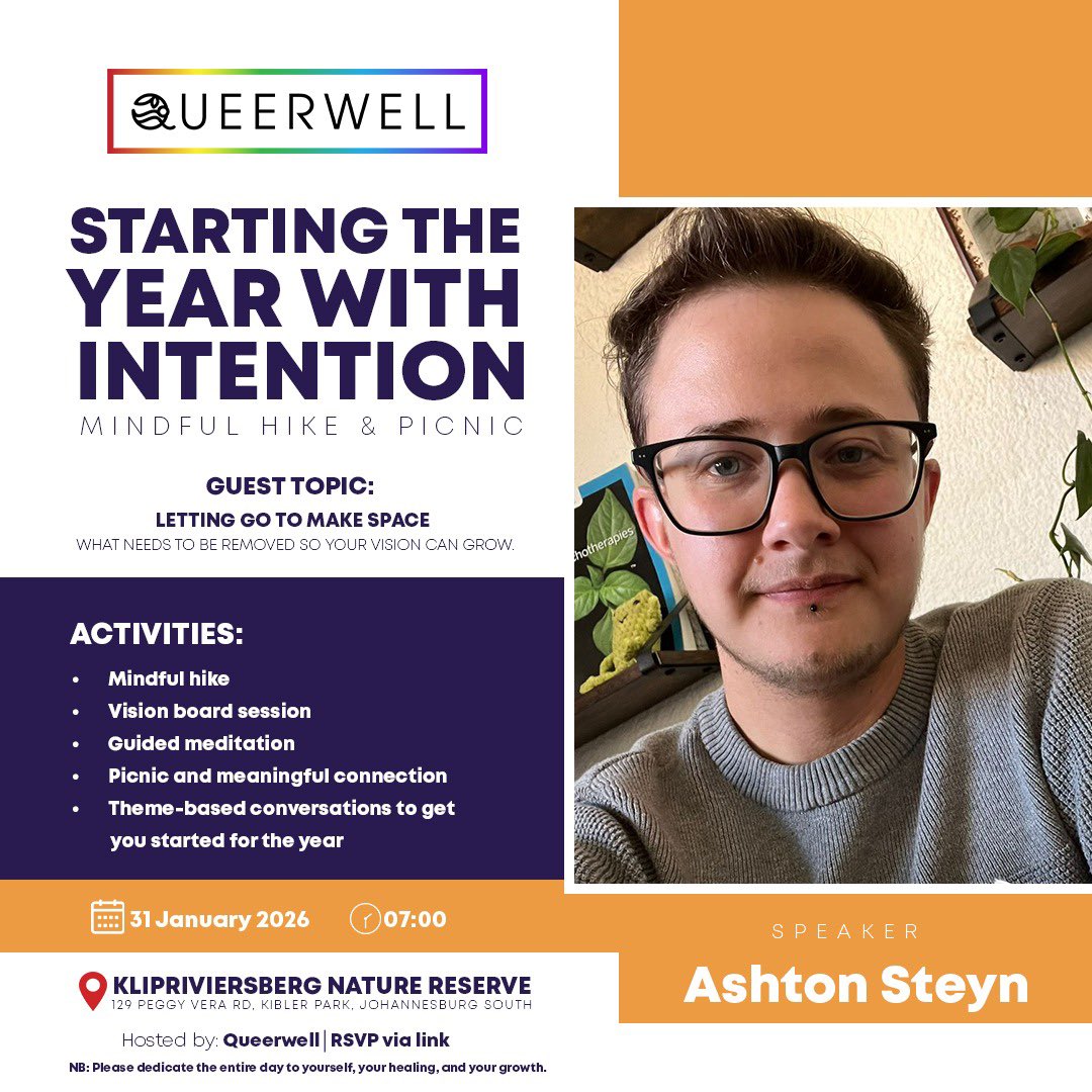 Queerwell1's tweet photo. What if this year isn’t about pushing harder… but about carrying less?? 
Join us for a mindful hike &amp; picnic with Queerwell 

Hit the link in our bio to rsvp so that we know that you’re joining us.  https://t.co/F3CDcGDbMT https://t.co/4DNibZOU3U