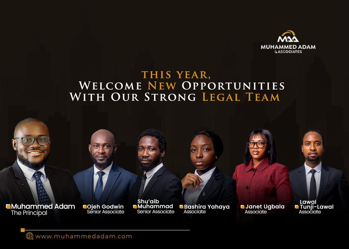 As the year unfolds, we remain focused on building lasting value for our clients and partners.

At Muhammed Adam &amp; Associates, our work is driven by people, a team of partners and associates dedicated to sound legal practice and continuous development.

This year presents room