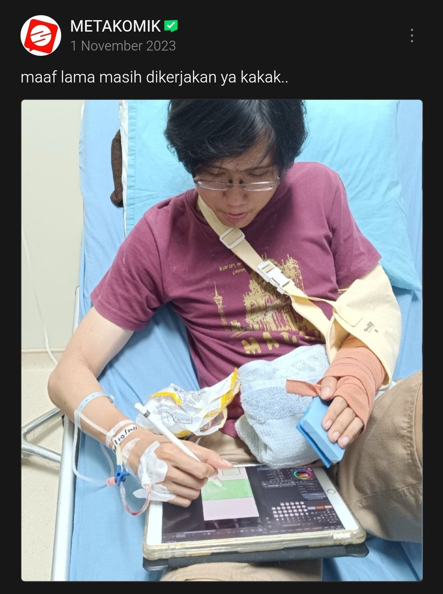 Keinget author brandal, ampe nunjukin foto kalo beneran lagi sakit