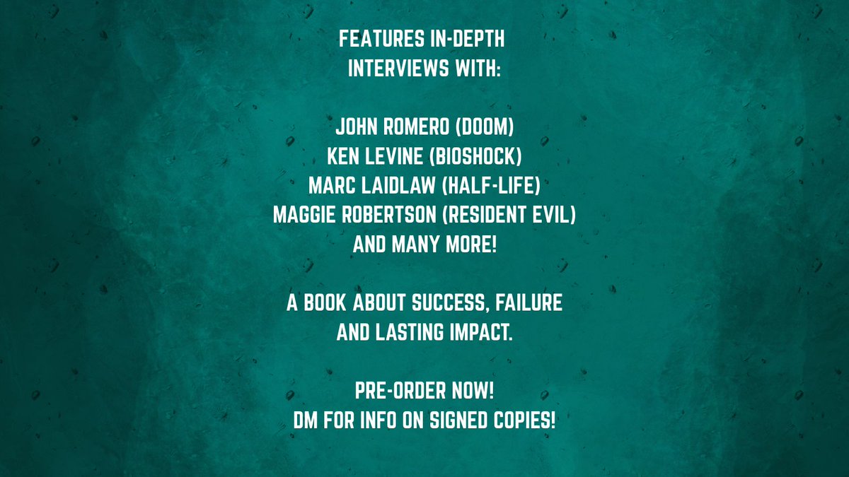 I can't believe I'm saying this...My first book is up for pre-order now!

'Beyond Fear: Inside Action Horror Games' features in-depth interviews with gaming icons, including <a href="/theromero/">John Romero</a>, <a href="/levine/">Ken Levine</a> and <a href="/maggiethebard/">Maggie Robertson</a>.

It's a book about success, failure and lasting impact.

Links ⬇️