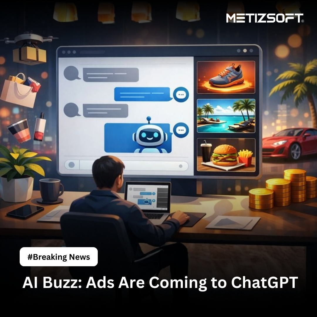 🚨 AI Update 🤖

Ads are coming to ChatGPT.

Context-aware, less intrusive, built into conversations.
Future of AI marketing? 👀

#AI #ChatGPT #TechNews #AdTech