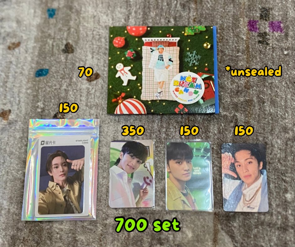 wts lfb ph | #leluna_sells

onhand - mark 🐯
‼️ prio taking set

💵 dop - 50% dp - 24 hrs from oc, rb - 1 week

🏷️ nct dream the firstfruit pc album unsealed candy starlight dreamscape istj ld everline tc