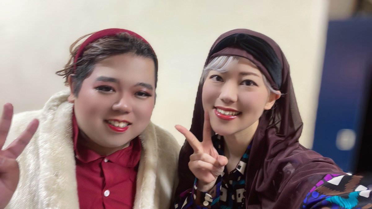 #2026東京ZOOM2 

いよいよ千秋楽です！
やってきたことが全て出せるよう頑張ります！
今日頑張って明日絶対髪切るぞー！

写真は蒼さんと！！！
最後に絡みがあるのでお楽しみに！！！

まだ見てない方は配信まだ間に合いますのでぜひ！