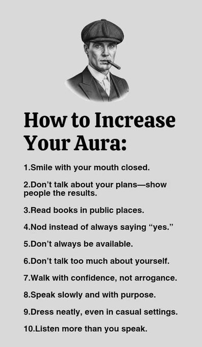 life__pill's tweet photo. How To Increase Your Aura: https://t.co/GaAtCxF3vW