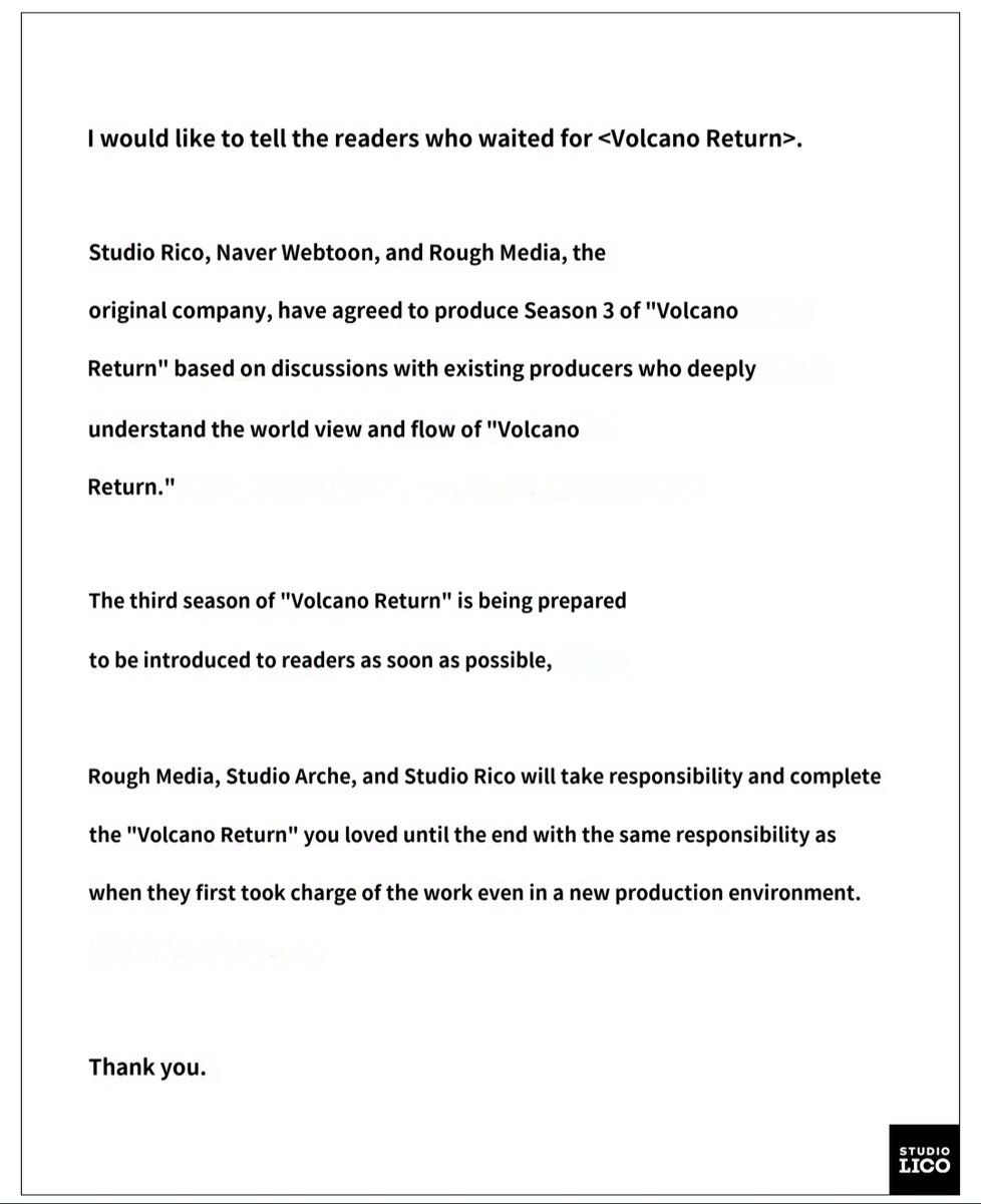 Manhwa_updates's tweet image. GOOD NEWS!!!!!
Studio Lico, Naver Webtoon and Atempo Media have agreed to produce SEASON 3 of 
Return of the Blossoming Blade / Return of the Mount Hua Sect / 화산귀환. It is being prepared and will be introduced as soon as possible. 

#manhwa #ReturnoftheBlossomingBlade