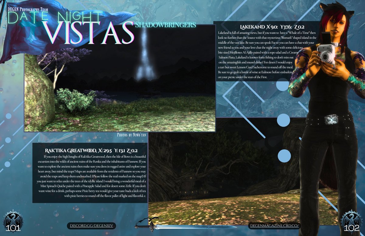 Need a place to take your sweetie for that sweet RP date you've got planned? Check out our Date Night Vistas! Our Photographers go and scout out locations for those beautiful GPoses!
discord.gg/degenxiv 
degenmagazine.com