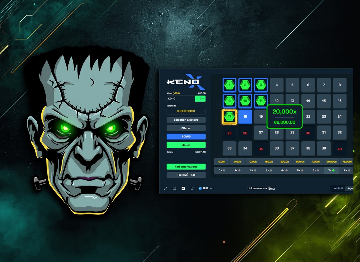 FRNKNSTNbet's tweet image. Hit on Keno Xtreme by @degen_lab  🎰

Celebrating this win with a $50 community giveaway on Stake🎁

To participate:
• Follow
• Like
• RT

Winner announced soon 🍀

Community &amp;amp; guides 👇
frnknstn.carrd.co