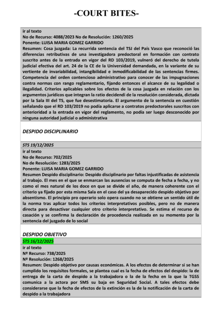 chpreciado's tweet image. ¡Ponte al día de la jurisprudencia social en 5 minutos! [1]
#CourtBites #JurisprudenciaSocial