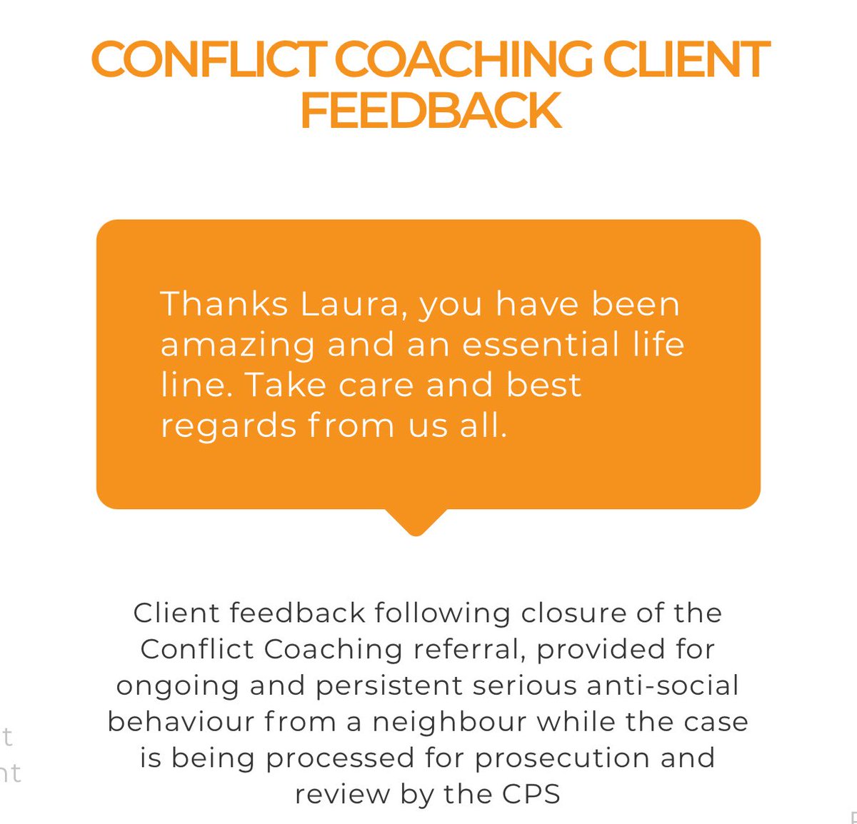 solutiontalkuk's tweet image. Client feedback that means a great deal 

Conflict coaching can be a vital lifeline when people are dealing with ongoing, serious ASB and difficult legal processes. 

Grateful for the trust placed in us

#ConflictCoaching #ClientFeedback #ASB #SolutionTalk
