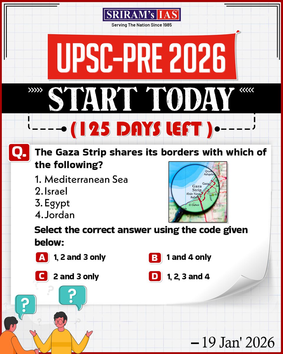 sriramsrirangm's tweet photo. โ๏ธ Prelims 2026 starts NOW ๐
Practice one high-quality, exam-oriented question every day and stay consistent till your exam day โผ๏ธ
Your discipline today = Your rank tomorrow ๐
๐ญAnswer in the comments & save for revision!
#upscpreparation #UPSCPrelims2026 #upscstudy