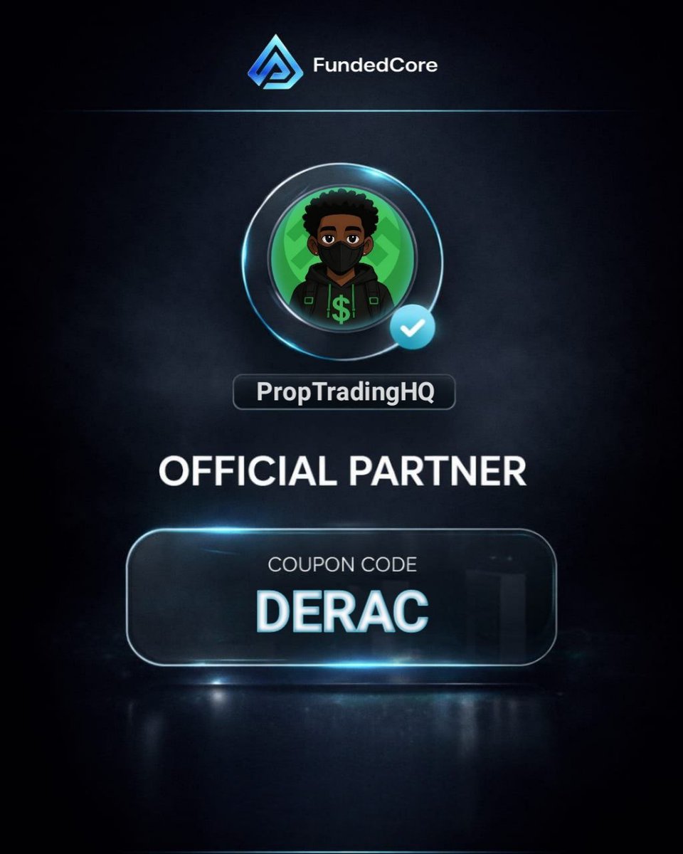 ANNOUNCEMENT 📢
I've officially partnered with <a href="/FundedCore/">FundedCore</a> 
On of the best firm out there 🔥

You can trade with different platforms 
Great Trading conditions
User friendly interface 

Ready to take this advantage use my coupon code: DERAC  for a 20% discount 👇👇