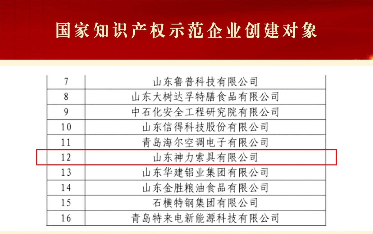 SLR_1965's tweet image. 🎖️ Nationally Recognized! 
🎉 Shenli Rigging Selected as a National Demonstration Unit for Building a Strong Intellectual Property Nation

#shenlirigging #intellectualproperty #liftingrigging #Chainsling