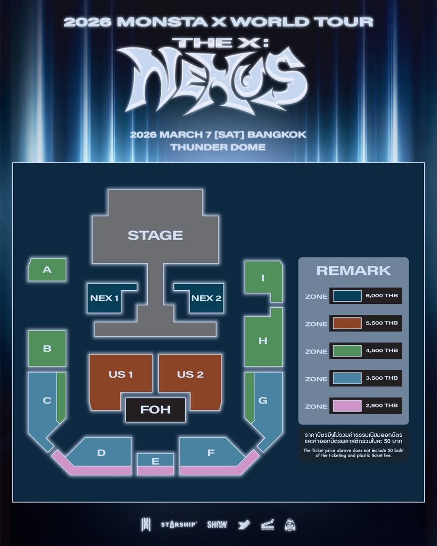 behearnowkpop's tweet image. 🔖หยุดทุกการรอคอย!!! 

ราคาบัตร ผังที่นั่ง และแฟนเบเนฟิตสำหรับงาน #MONSTAX_THEX_NEXUS_BKK พร้อมเสิร์ฟคุณตรงนี้แล้ว 

เลือกที่นั่งที่คุณชอบ ทดไว้ในใจ แล้วเตรียมตัวกดบัตร 🎫

เพื่อเชื่อมต่อความสนุกแบบจึ้งๆ กรี๊ดกันให้คอแห้งกันในคอนเสิร์ตของ MONSTA X กันได้เลย!

📆 วันเสาร์ที่ 7…