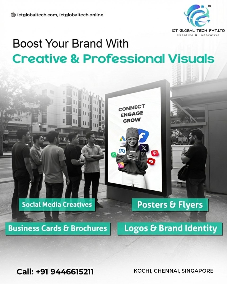 Your brand deserves attention and the right visuals make it happen.

We create eye catching designs for social media, print and branding that drive engagement and growth.

📞 +91 9446615211
📍 Kochi | Chennai | Singapore

#CreativeDesign #BrandingAgency #VisualMarketing