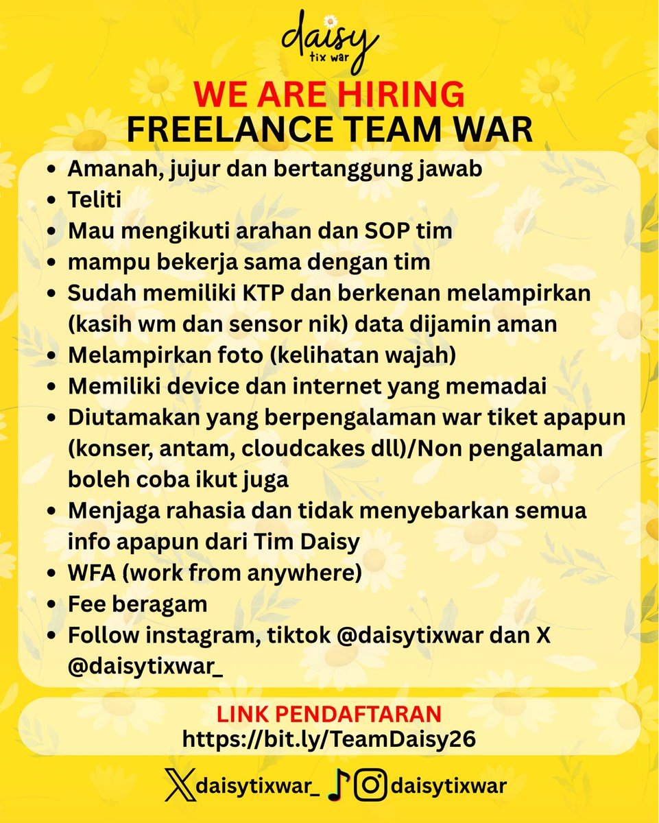 JASA WAR TIKET tweet media