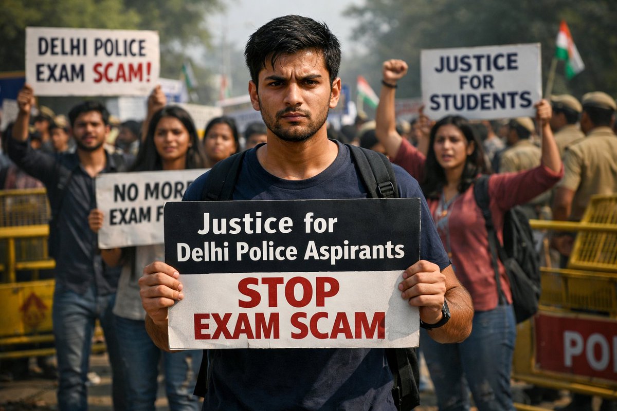 अब चुप रहना विकल्प नहीं है।
Delhi Police Constable Exam में हुई कथित धांधली ने लाखों मेहनती युवाओं के भविष्य पर सवाल खड़े कर दिए हैं।
हम सिर्फ जांच, पारदर्शिता और न्याय की मांग कर रहे हैं – कोई पक्षपात नहीं।

#Delhi_Police_Scam
#JusticeForStudents
#SSC_Cancel_DelhiPolice_Exam